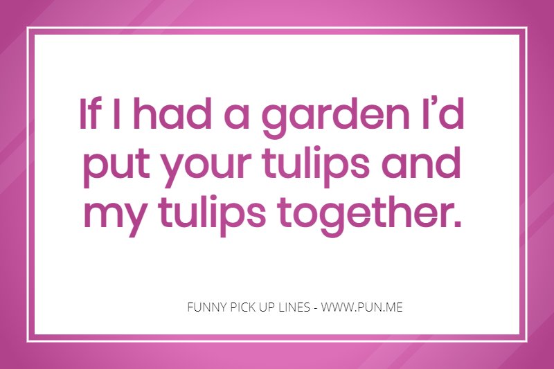 cute and cheesy pick up line about flowers
